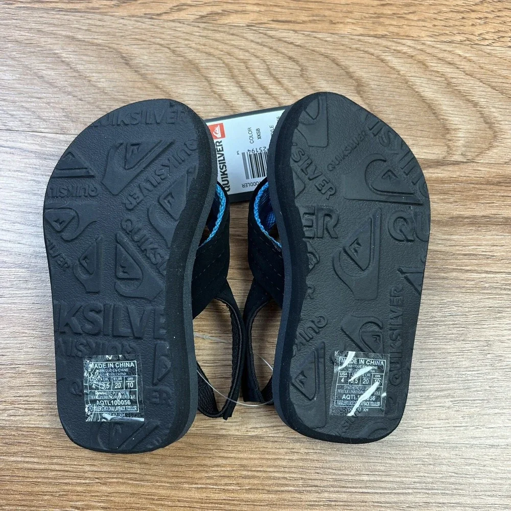 Quiksilver‎ Molokai Layback Toddler Sandals Boy's Size 4 Blue NEW
